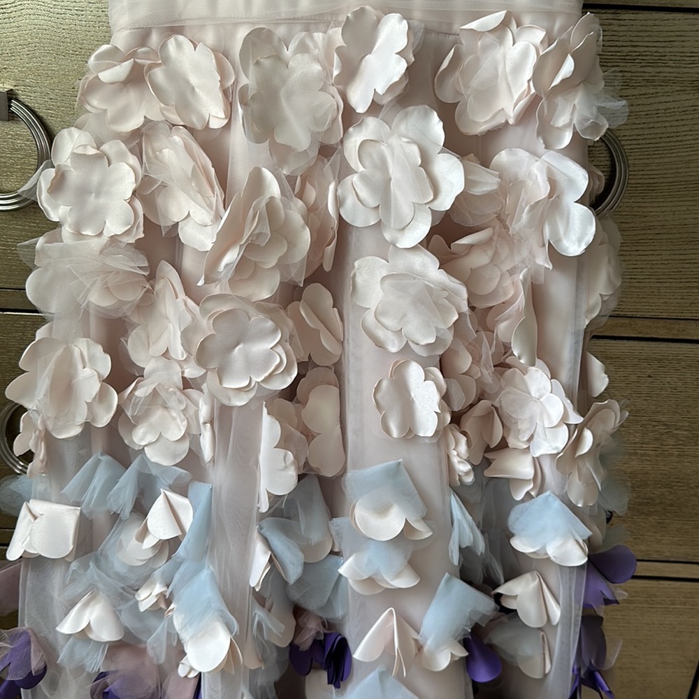 Designer 3D Petal Tulle Gown - Picture 6 of 8